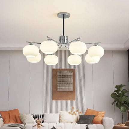 Lustre suspension nordique en verre blanc pour plafond — LZ4M9Q2