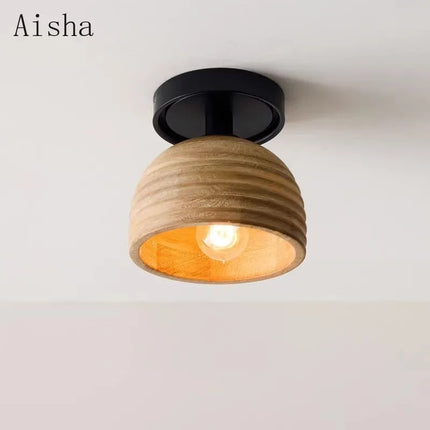 Plafonnier rétro en bois style américain pour intérieur — LZ4X9JQ