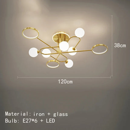 Lustre en verre blanc au design moderne pour intérieur contemporain — LZ4B7X9