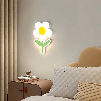 Applique murale LED fleur avec télécommande pour chambre d’enfants — LZ4X9T2