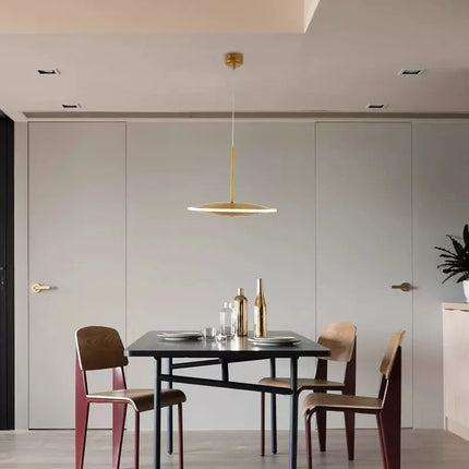 Suspension LED ronde en métal avec fil réglable design moderne — LZ4X9P