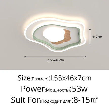 Plafonnier ultra-fin en mangue française avec protection oculaire intégrale — LZ4X9P2