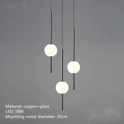 Suspension LED en laiton avec cordon réglable design moderne — LZ4XJ9