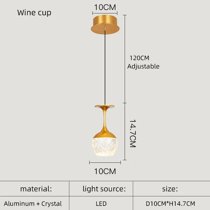 Lustre nordique en cristal pour décoration moderne et élégante — LZ4X9T