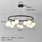 Rond 80cm-14 Balles / Blanc chaud