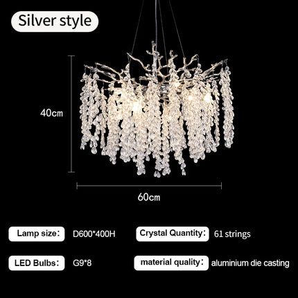 Lustre LED en cristaux au design moderne pour intérieur — LZ4XJ9