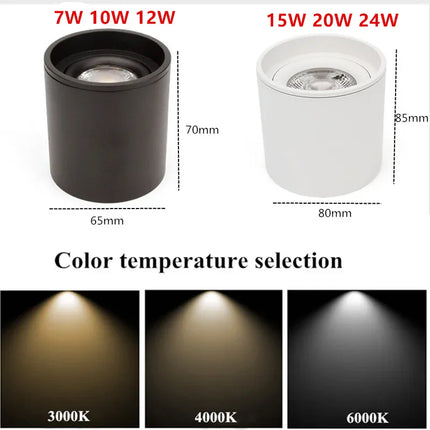 Spot LED encastrable surface réglable à intensité variable style nordique — LZ4X9P2