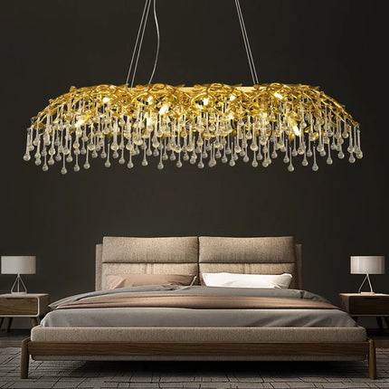Lustre en cristal design goutte de pluie élégant — LZ4X9P2Q