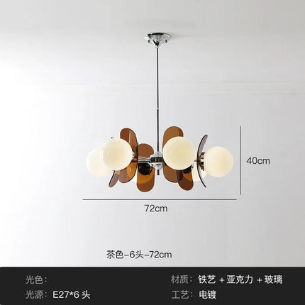 Lustre suspension Bauhaus en acrylique style nordique vintage — LZ4X9M