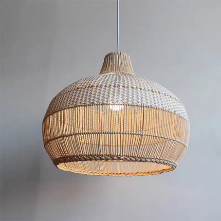 Suspension en osier tissée main forme cage japonaise — LZ4X9T2