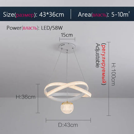 Lustre suspension moderne minimaliste à trois têtes légères — LZ4X9M
