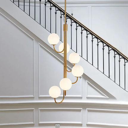 Lustre lumineux en verre pour décoration intérieure élégante — LZ4X9Q2