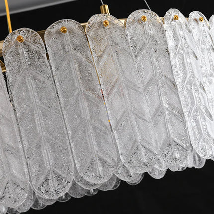 Suspension LED en verre avec lustre cristal nordique moderne — LZ4X9P