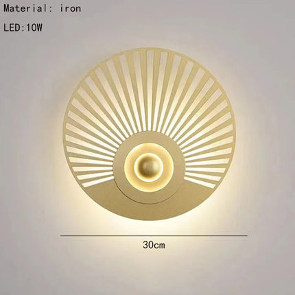 Applique murale LED ronde style art déco pour ambiance chaleureuse — LZ4P9XQ
