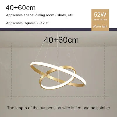 Lustre suspension nordique moderne avec LED et télécommande — LZQ7D2