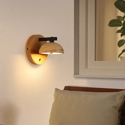 Applique murale LED en pierre naturelle au style vintage nordique moderne — LZ4X9TQ