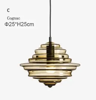 Suspension industrielle vintage en verre pour luminaire artistique — LZ4X9P2