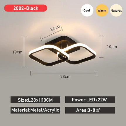 Plafonnier LED moderne en acrylique pour allée et balcon — LZ4X9Q2J