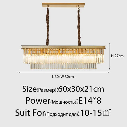 Lustre en cristal style nordique vintage pour intérieur élégant — LZ4X9J