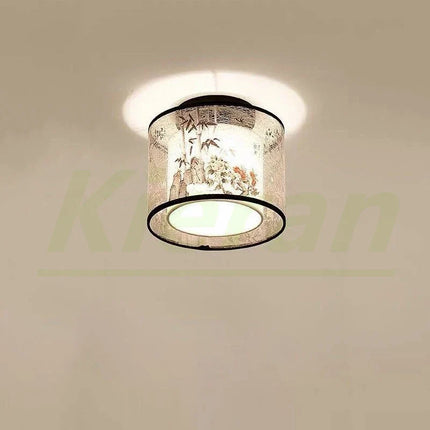 Plafonnier LED moderne motif lotus et oiseau pour hôtel et KTV — LZ4X9T