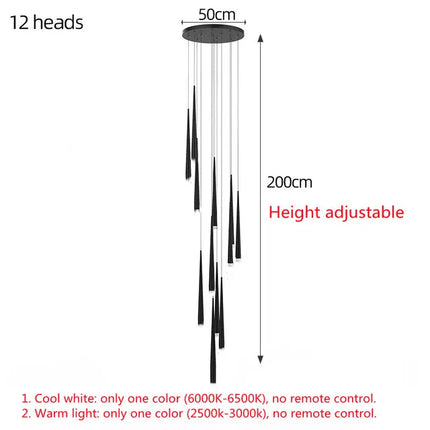 Lustre suspension LED postmoderne en cristal nordique — LZ4X9Q2
