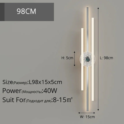 Applique murale moderne à grille pour protection des yeux — LZ4X9B2