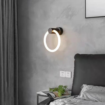 Applique murale LED moderne en laiton avec anneau acrylique et 3 couleurs dimmables — LZ4X9T