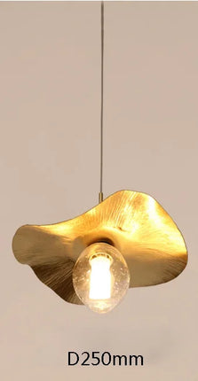 Lustre suspension nordique en cuivre forme feuille de lotus — LZ4Q7X9