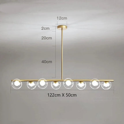 Lustre LED moderne avec billes en verre style nordique — LZ4P7XQ