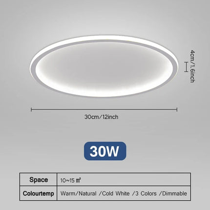 Plafonnier LED moderne grand panneau lumineux à luminosité réglable — LZ4X9P
