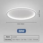 A Rond 30W Blanc / Blanc chaud sans télécommande