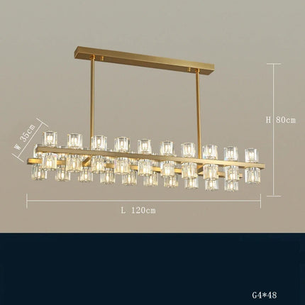 Lustre en laiton et cristal pour décoration haut de gamme — LZ3V9Q7J