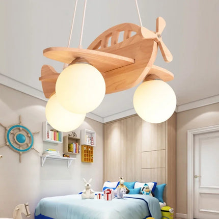Suspension bois avion pour chambre enfant — LZ4X9M