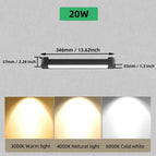 20 W Noir 1 pièce 1 / Lumière neutre / CHINE