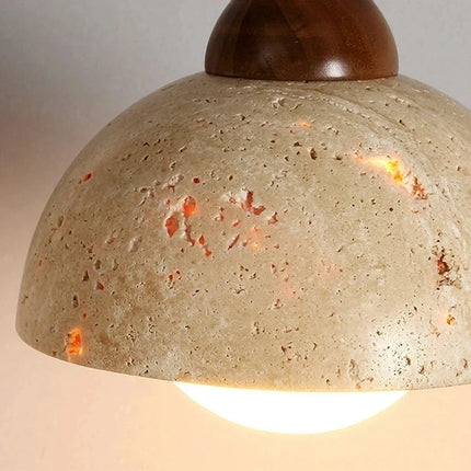 Suspension en marbre jaune style Wabi-Sabi pour salle à manger et restaurant — LZ4X9Q7