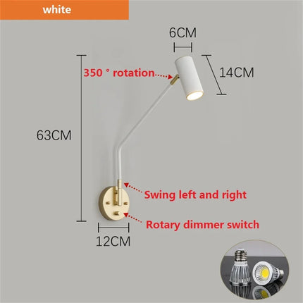 Applique murale pivotante avec variateur d'intensité décorative — LZ4X9T2