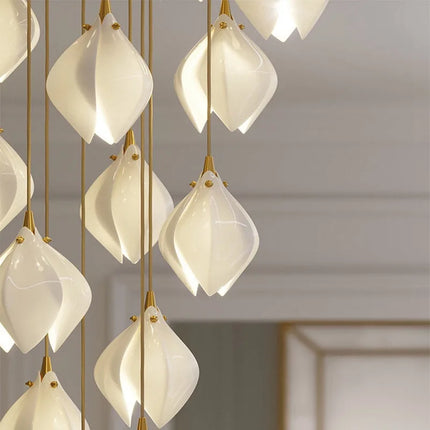 Suspension design nordique en céramique motif fleur pour intérieur — LZ4X9P
