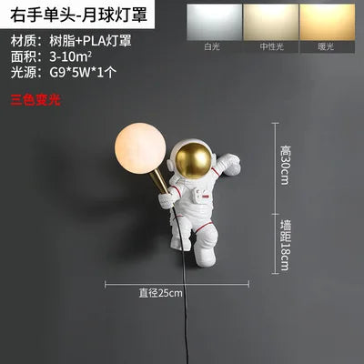 Applique murale astronaute pour décoration chambre enfant — LZ4X9T