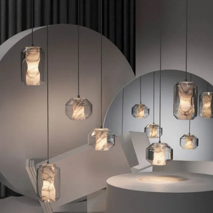 Lustre en verre naturel style nordique pour intérieur — LZ4X9P2