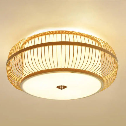Plafonnier chinois en bois grande taille pour salon et cuisine 45/50/60 cm — LZ4X9T