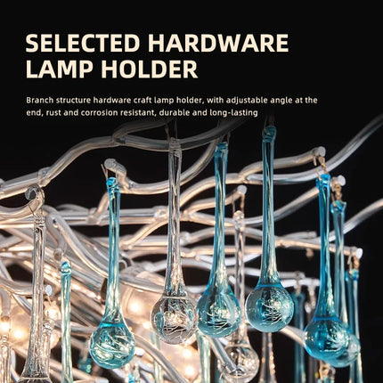 Lustre LED bicolore en verre style postmoderne — LZ4X9Q2