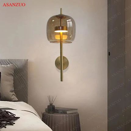 Applique murale en verre avec éclairage LED à lumière chaude — LZ4T9X