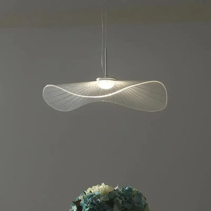Suspension plafonnier chapeau paille acrylique nordique pour salon et chambre — LZ4X9M