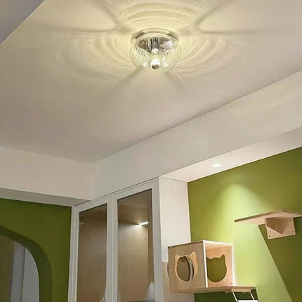 Applique murale en verre avec finition métal chromé pour intérieur élégant — LZ4X9T2