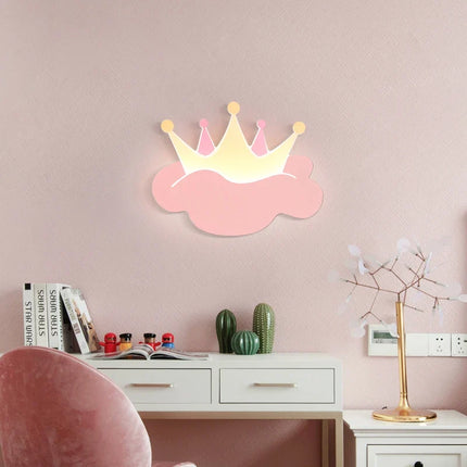 Applique murale en forme de couronne avec télécommande pour chambre enfant — LZ4X9T