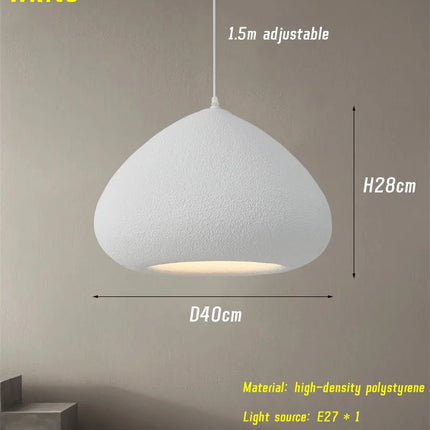 Suspension LED artisanale style nordique Wabi-Sabi — LZ7XQ2