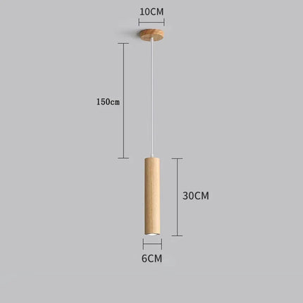 Suspension moderne en bois avec éclairage LED intégré — LZ4X9J2