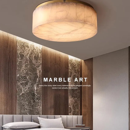 Plafonnier LED haut de gamme en marbre naturel design moderne — LZ4T9XQ