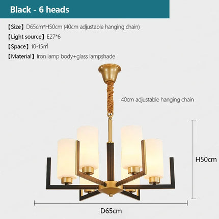 Lustre suspension LED style chinois rétro luxe — LZ4X9M