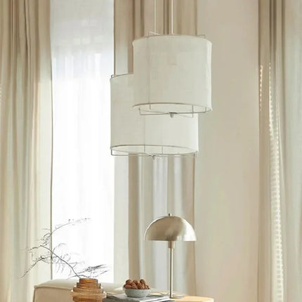 Suspension artisanale en coton et lin style wabi sabi pour hôtels et restaurants — LZ4X9T2